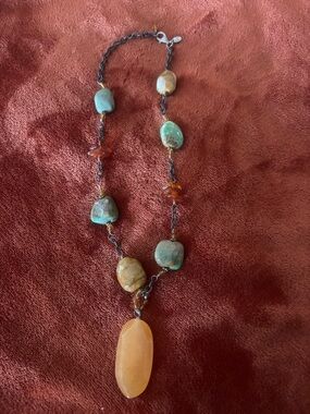Silpada polished gem stone necklace.